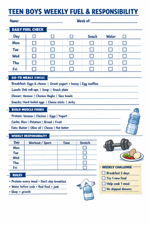 Meal plan and responsibilities