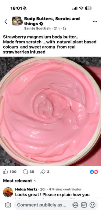  strawberry magnesium body butter