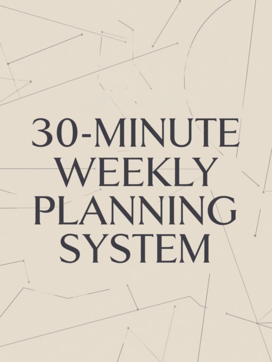 📈 Tactical Thursday: 30-Minute Weekly Planning System