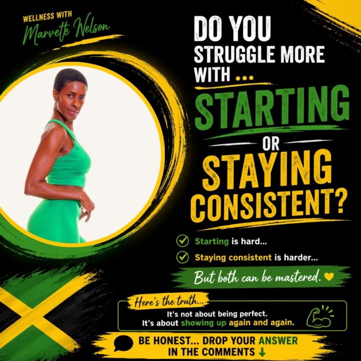 DO YOU STRUGGLE MORE WITH STARTING … OR STAYING CONSISTENT?