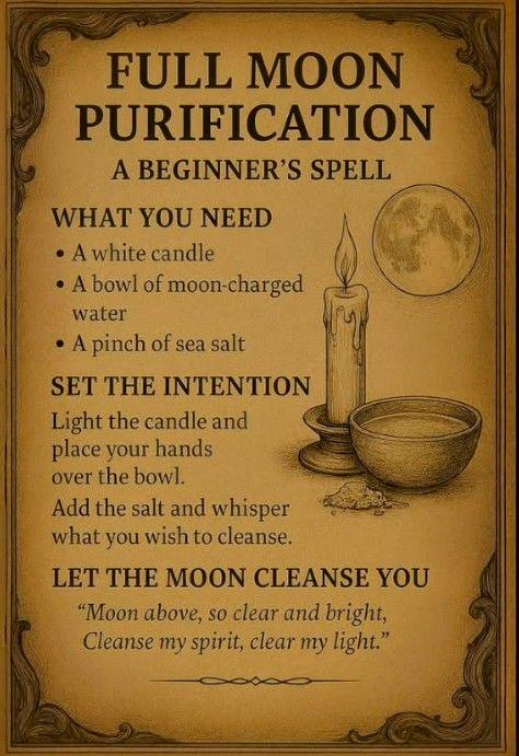 Full moon purification spell