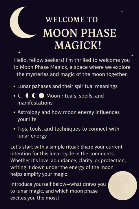 🌙 Welcome to Moon Phase Magick! 🌙