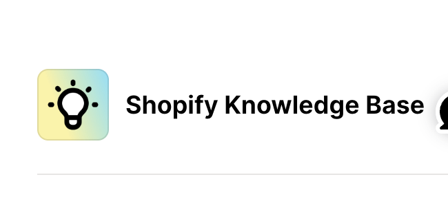 Shopify Knowledge Base