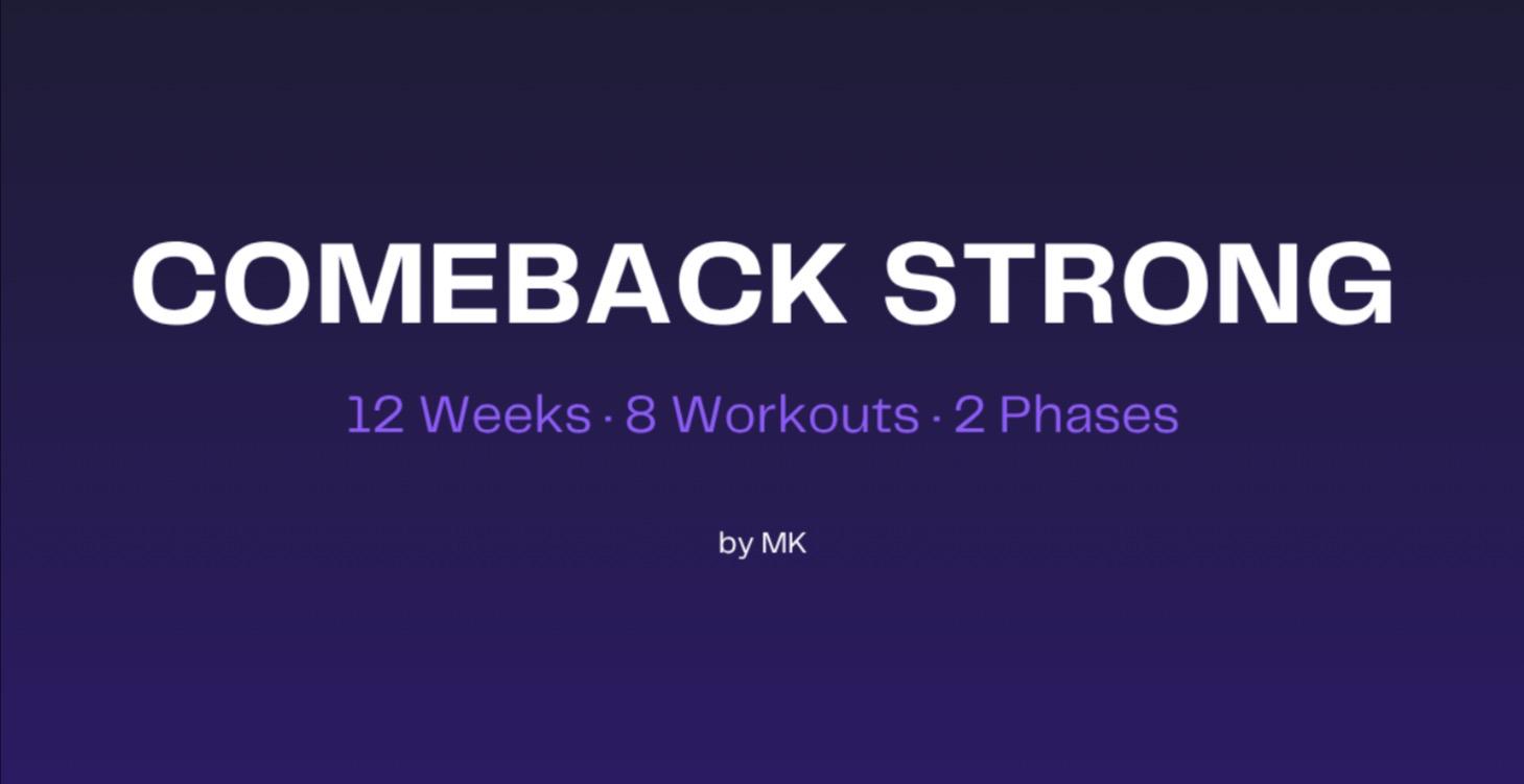 Comeback Strong — The 6-Week Program