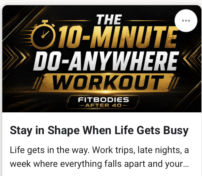Today's move: the 10-Minute Do-Anywhere Workout 💪