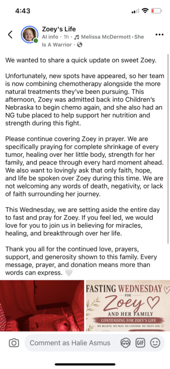 Please join me in prayer!