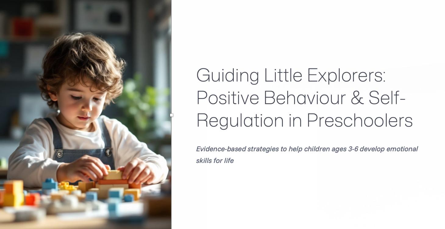 Positive behaviour and self regulation