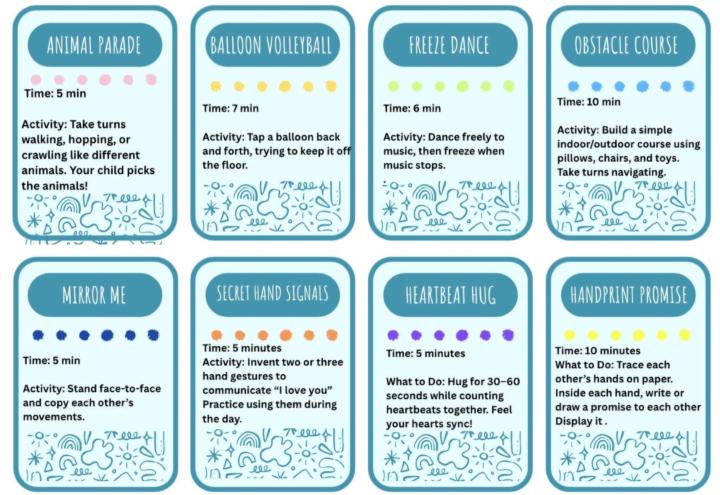 Bond & Bloom parent - child connection cards