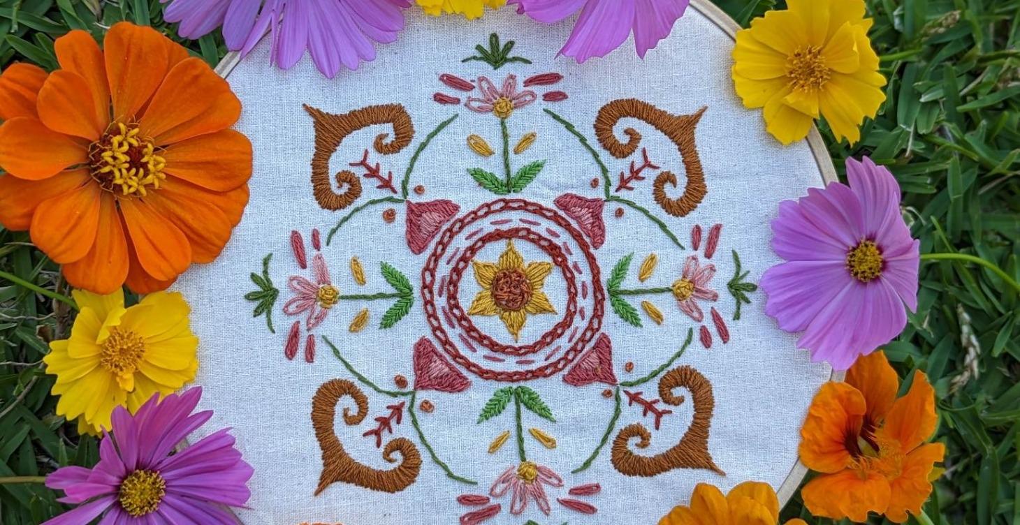 Bloom Mandala Pattern Beginners Embroidery Course