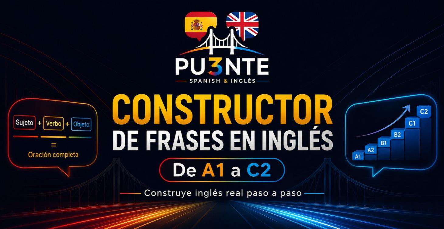 🇬🇧 Constructor de Frases en Inglés: de A1 a C2