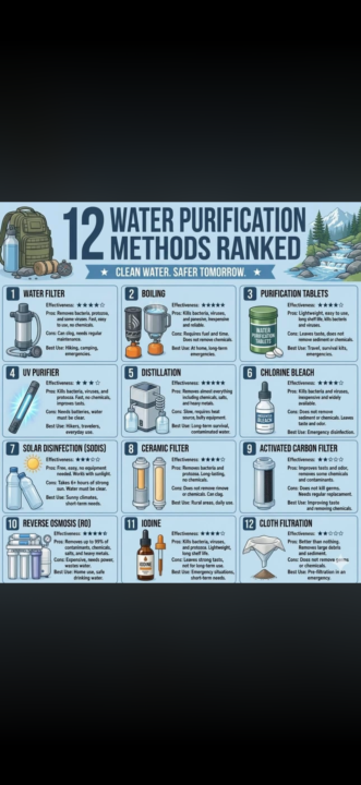 Water, purification methods