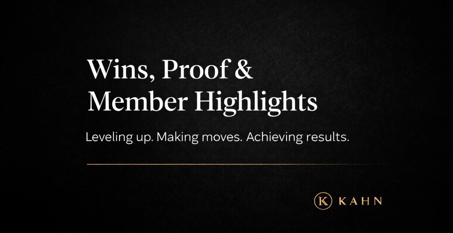 Wins, Proof & Member Highlights