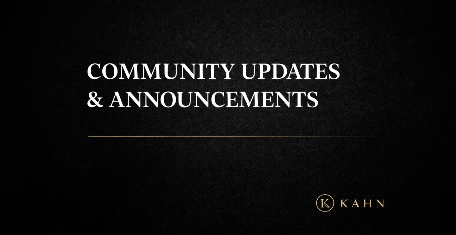 Community Updates & Announcements