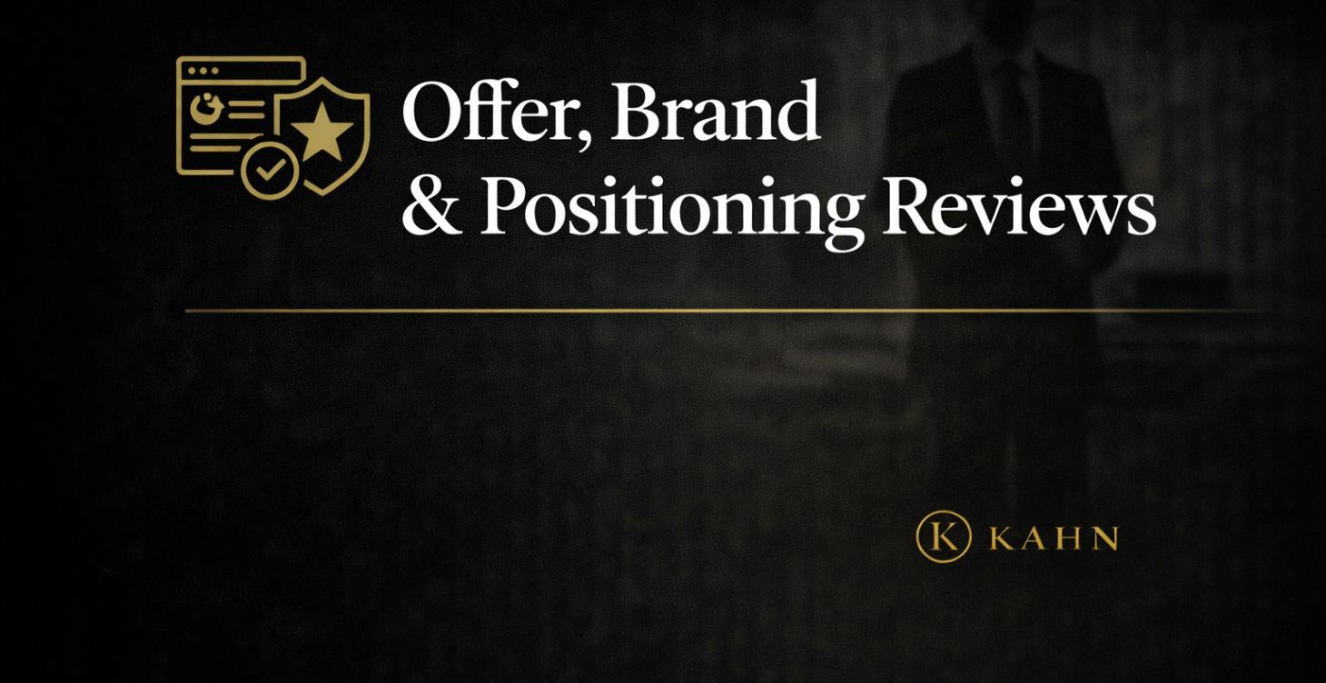 Offer, Brand & Positioning Reviews