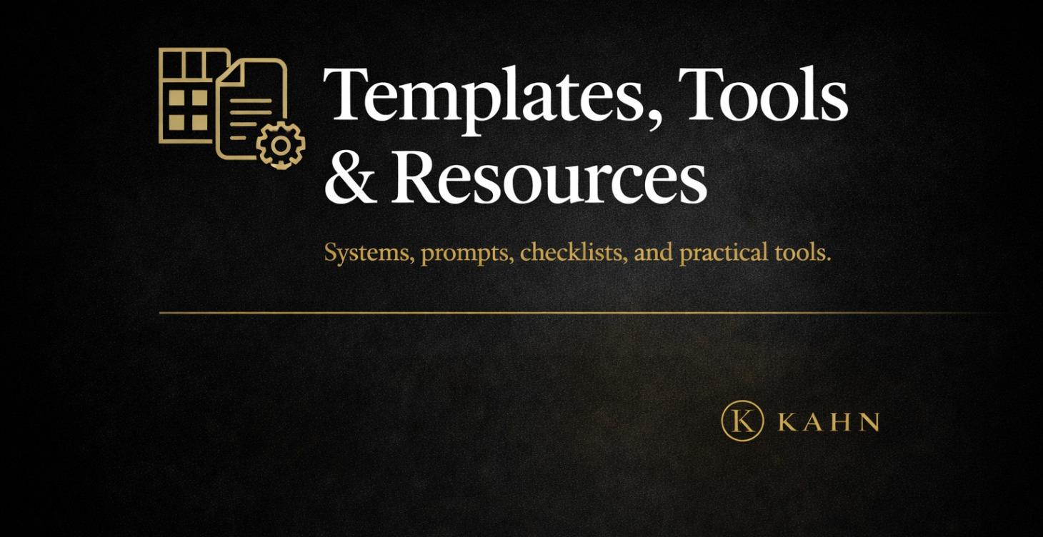 Templates, Tools & Resources