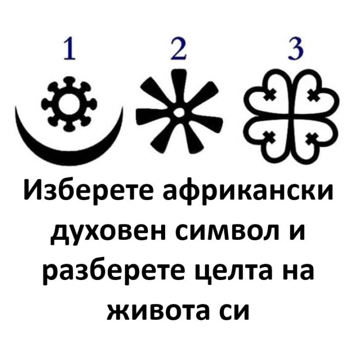 Изберете африкански символ и получете послание за себе си.