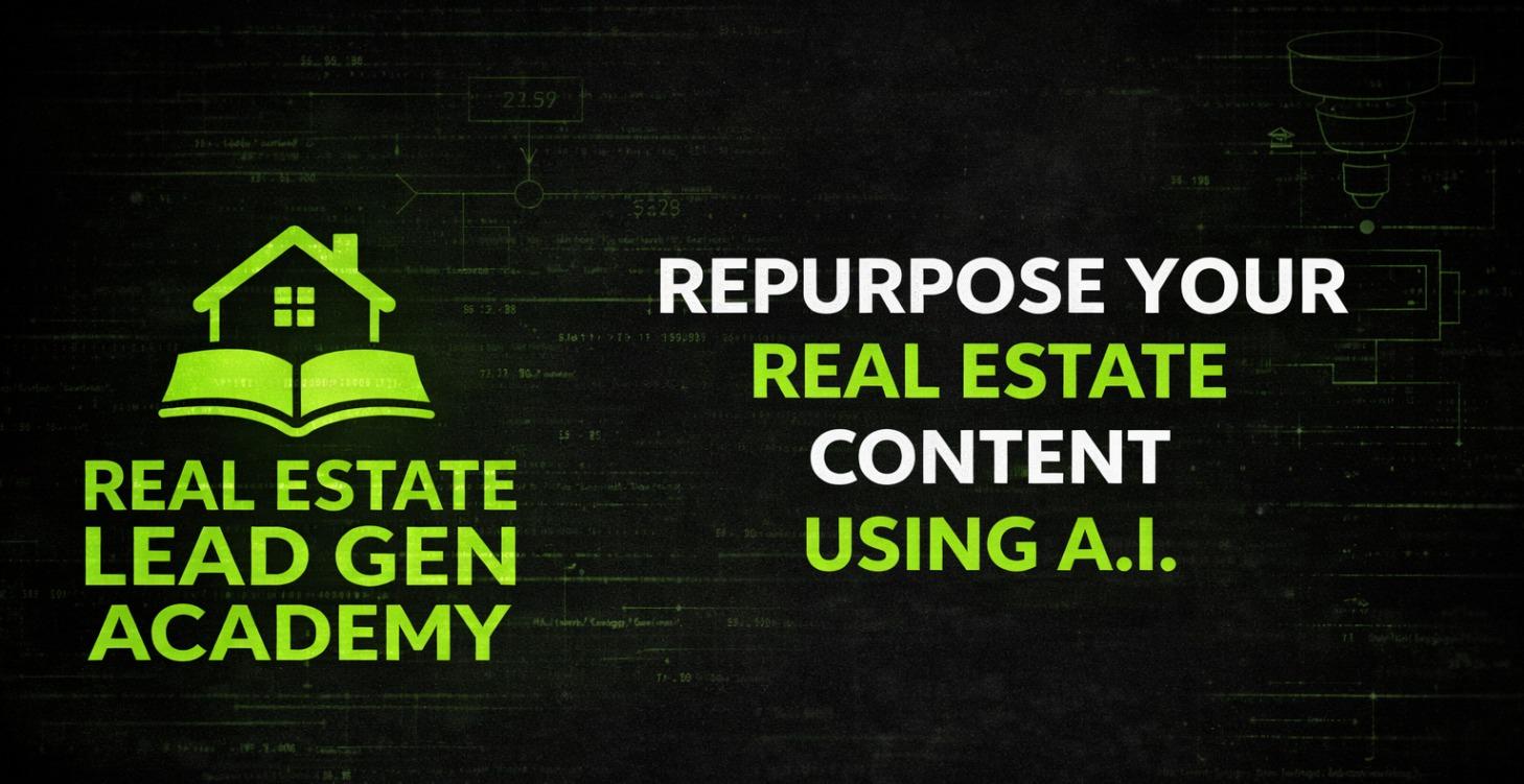 Re-purpose your Real Estate Content Using A.I.