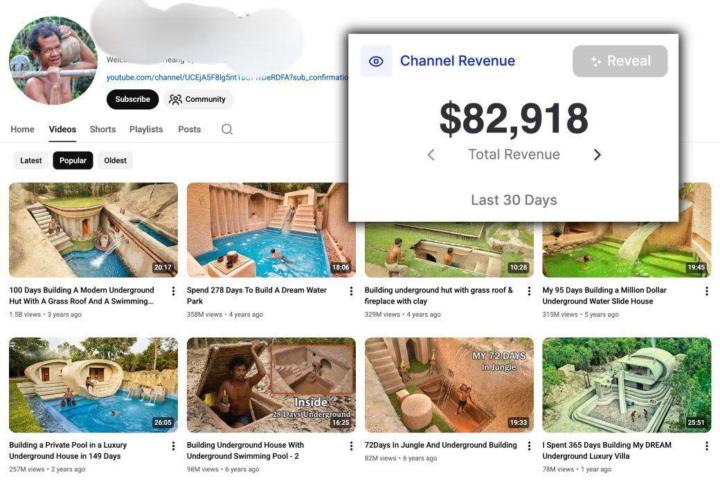 🚨 25 videos. $82,918/month. No excuses. A man in the jungle — no studio, no script, no team — is out-earning most people with a college degree. Just dirt, water, and zero willingness to quit.