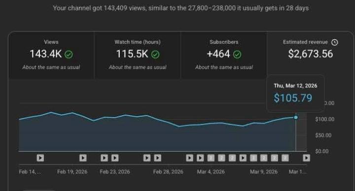 From Views to Income — This is what consistency looks like!