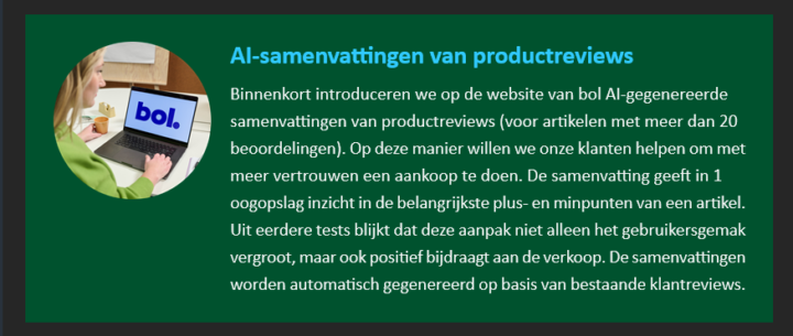 Mooie ontwikkeling binnen Bol