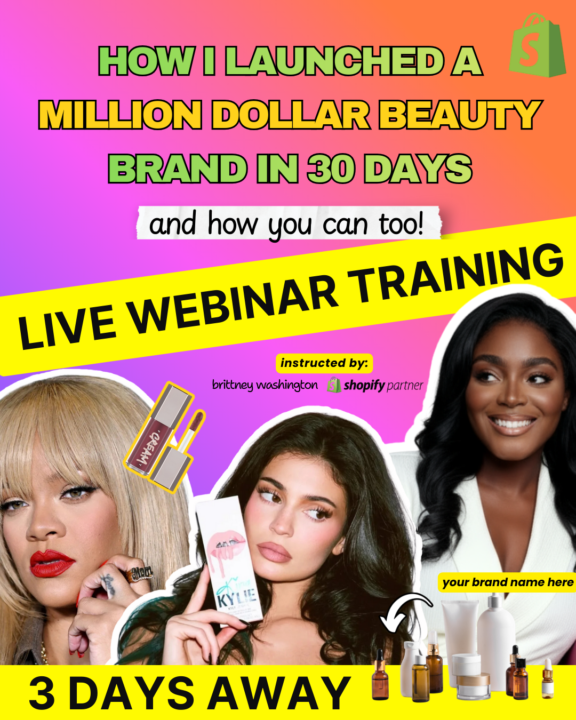 Girl, This Is Your Sign. $10K Shopify Giveaway + Live Beauty Brand Training in 3 Days.