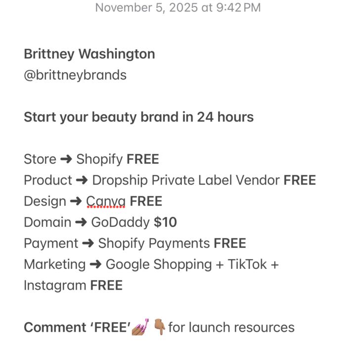 Launch your beauty brand in 24 hours 👇