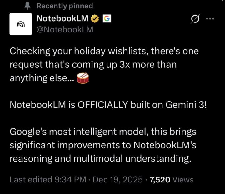 NotebookLM oparty na Gemini 3 + bonus!