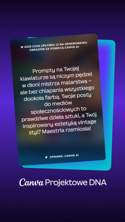 canva wysłała maila - wyniki twojego projektowego DNA