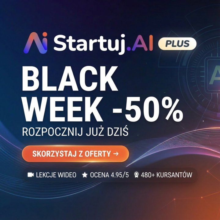 -50% W PLANIE ROCZNYM 🔥 BLACK WEEK!
