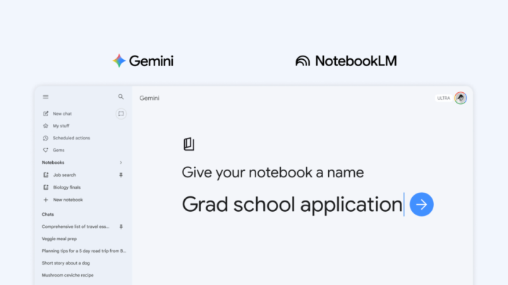Gemini dostał notatniki połączone z NotebookLM