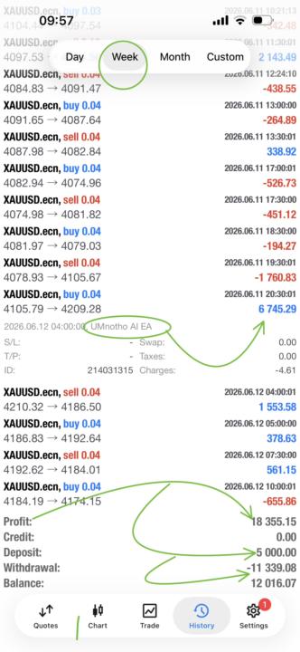 🚨367% Growth In One Week! Deposited R5000 = Total Profit R23 355.15🤑🤑🤑Withdrawal = R11 355.08💰Current Running Balance R12,016.07🥂 Dankie ‘Mnotho Bot💪🏼
