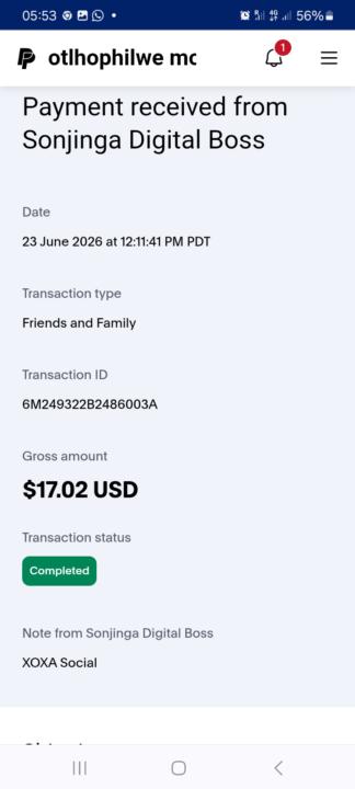XOXA PAYMENTS LANDED