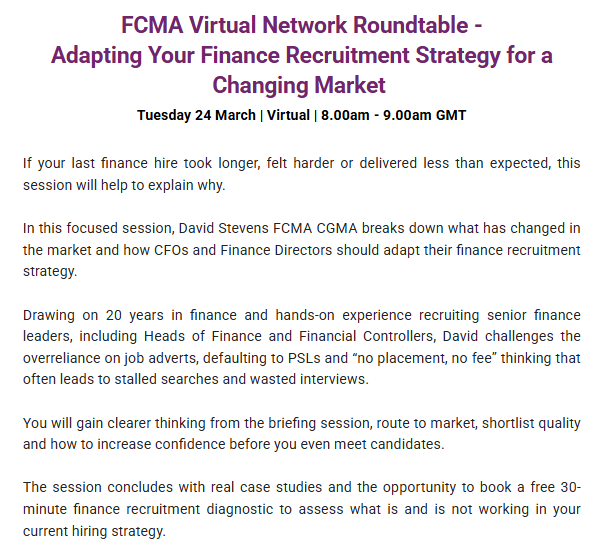 CIMA FCMA Breakfast