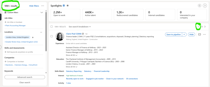 1st out of 10 million LinkedIn profiles