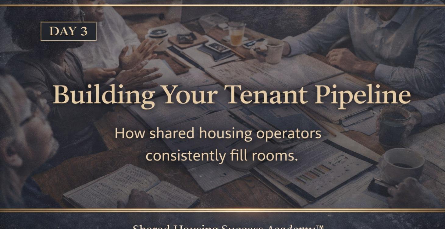 Day 3 — Building Your Tenant Pipeline