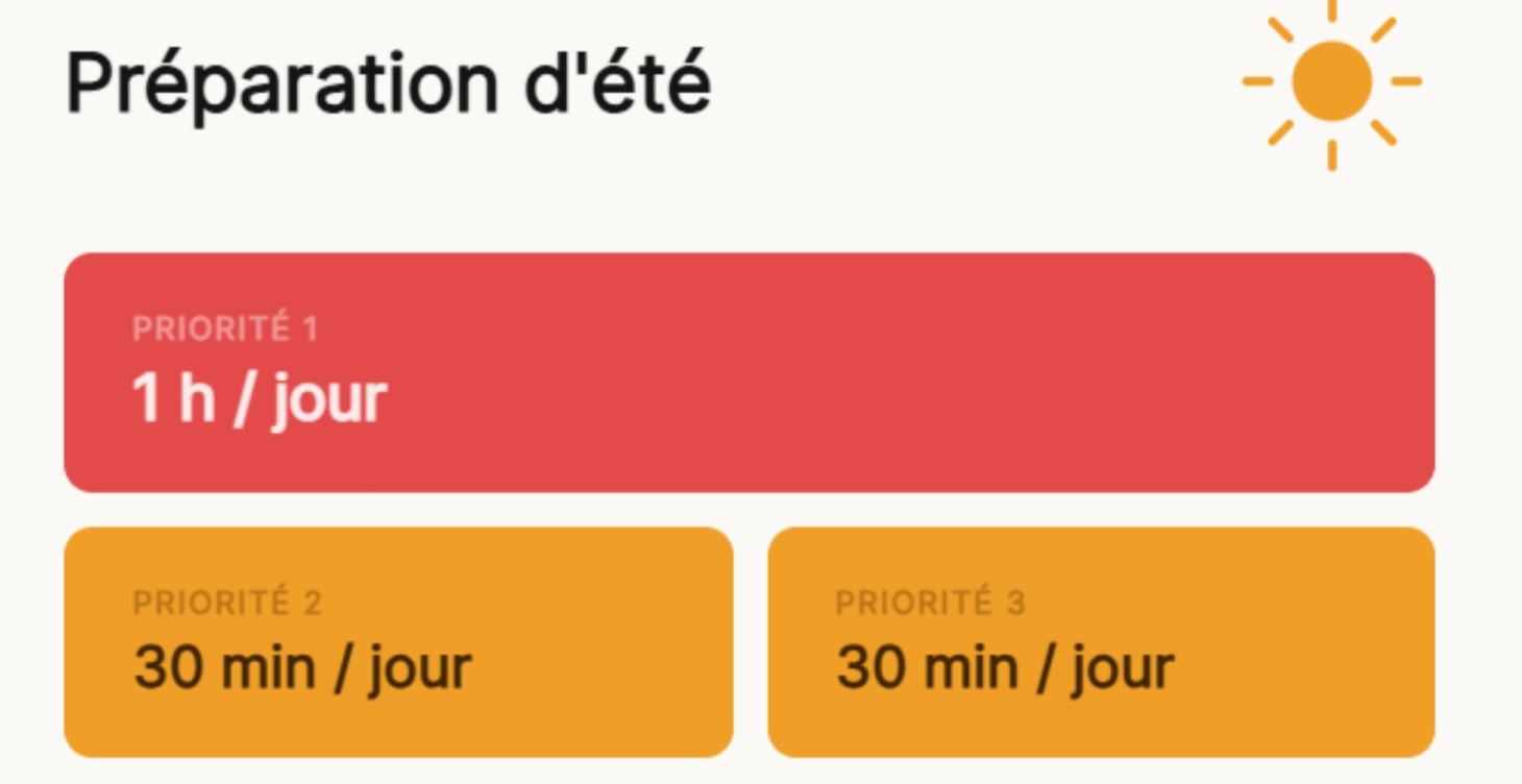 Programme d'été