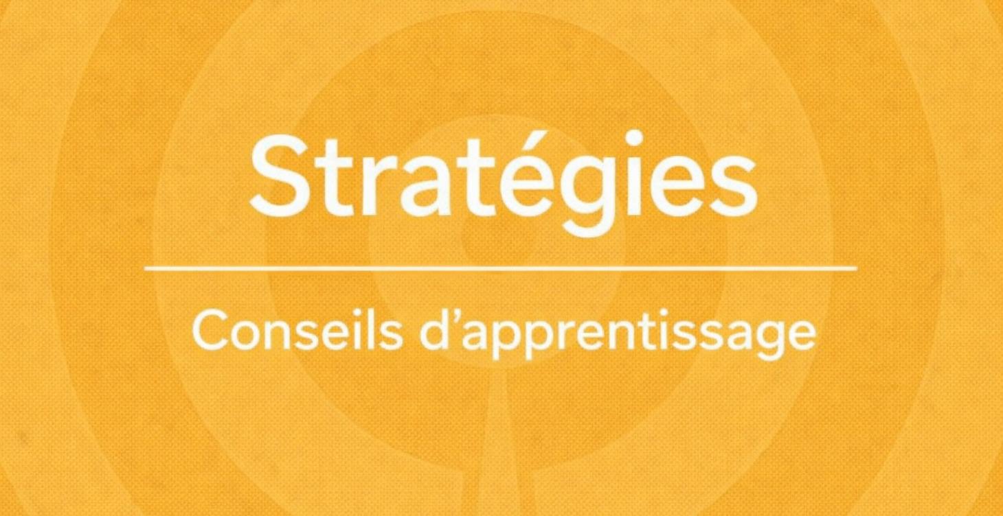 Stratégies d'apprentissage
