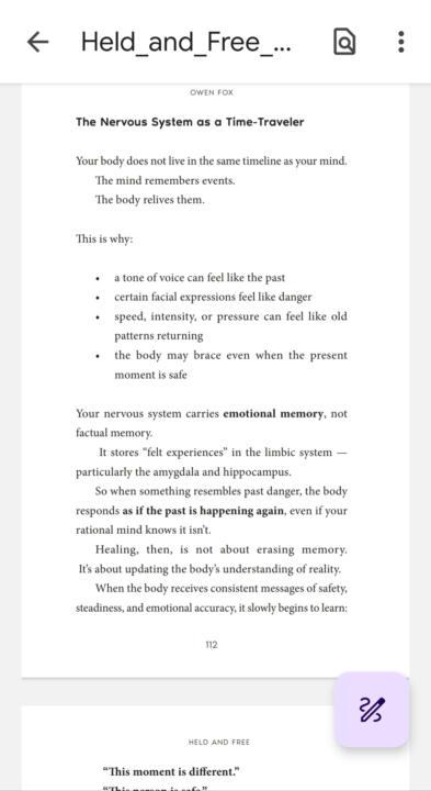 Snippet of my new book Held and Free, A Soulful Guide to Healing, Sacred Love and Emotional Maturity.