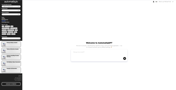 AutomatiqGPT (our free version of ChatGPT) is almost done!