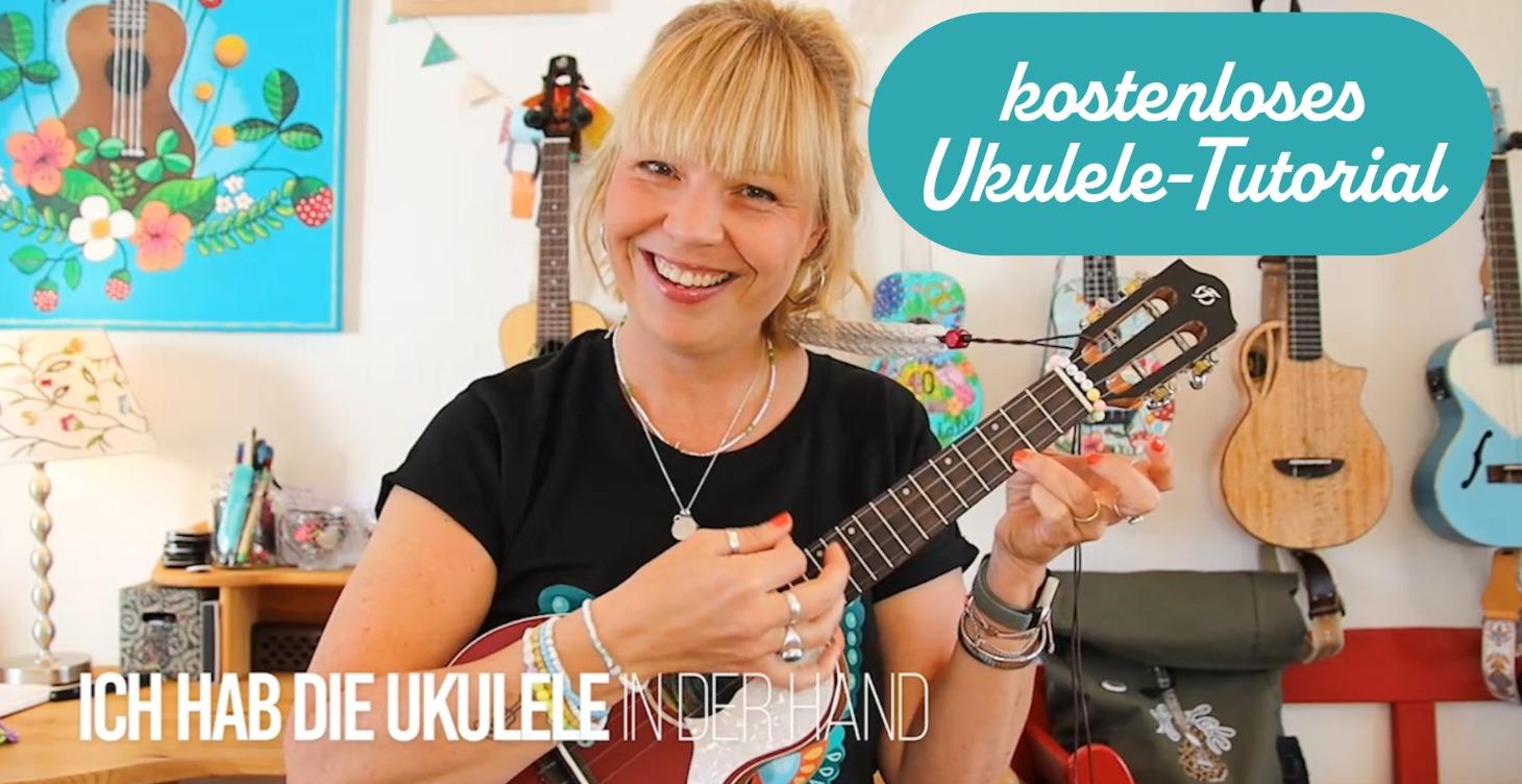 Ich hab die Ukulele in der Hand