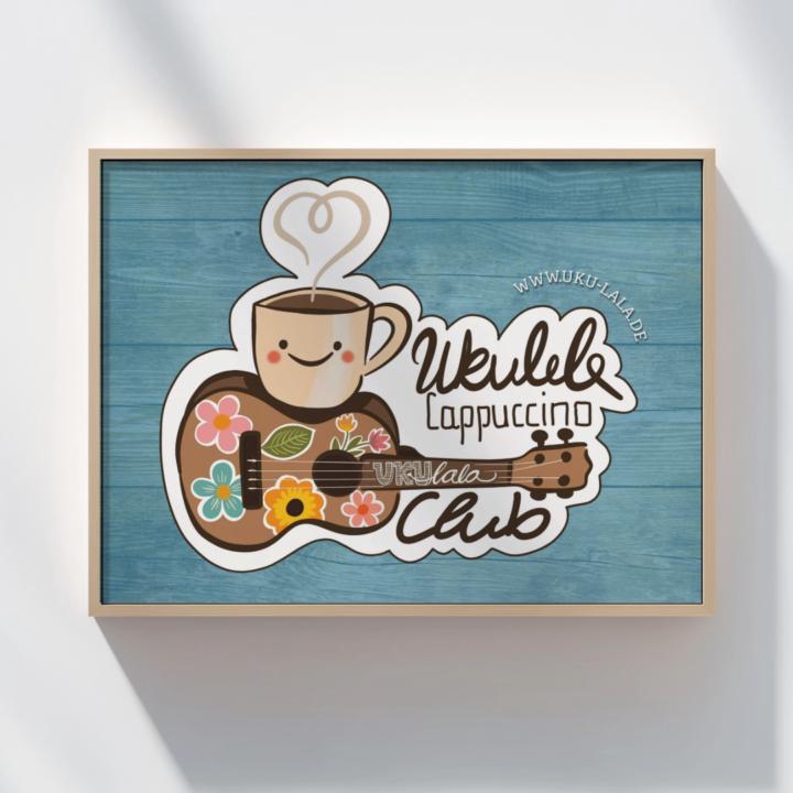 Poster "Ukulele Cappuccino Club" 
