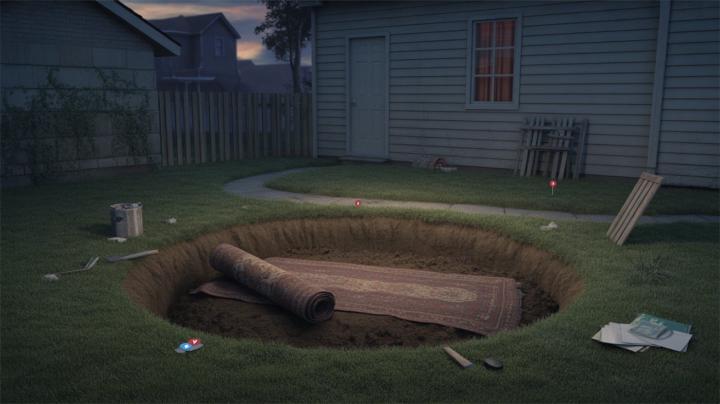Buried Carpet Mystery: Evidence of a Crime or Something More?