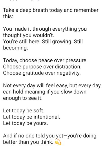 Words of encouragement
