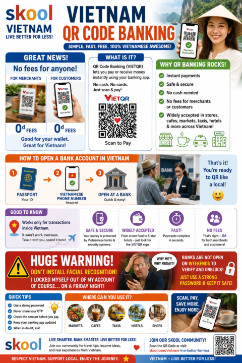 💳 Vietnam QR Code Banking Explained 🇻🇳 | One of the Best Money Hacks for Living Better for Less!