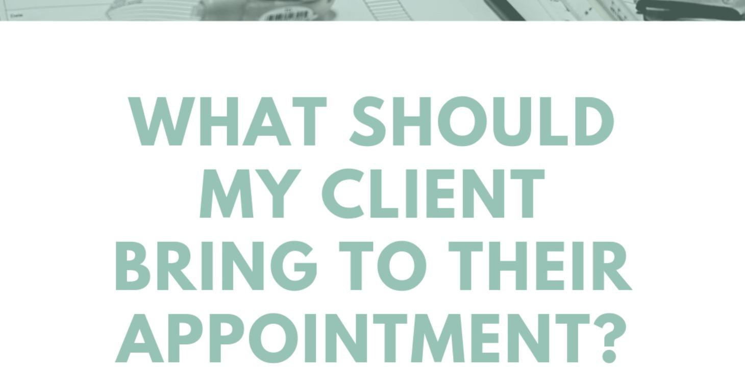 Important documents for tax appointments.