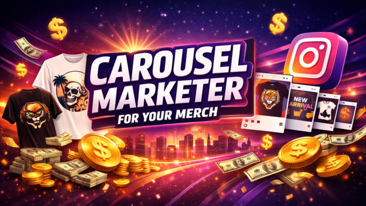 Carousel Marketer for Merch | The Ultimate Instagram Tool for Fast Merch Marketing