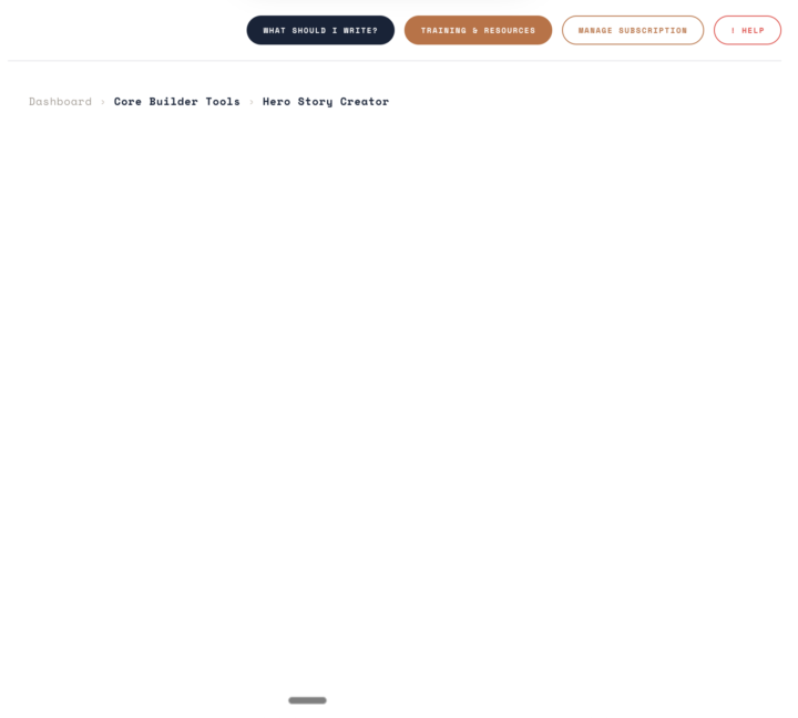Hero section not writing
