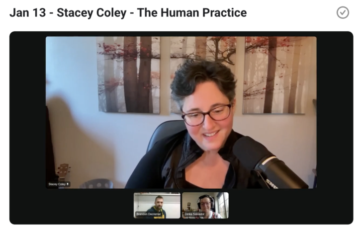 Stacey Sharing her story on Evergreen