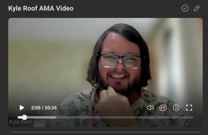 Kyle Roof AMA Recording in the Classroom