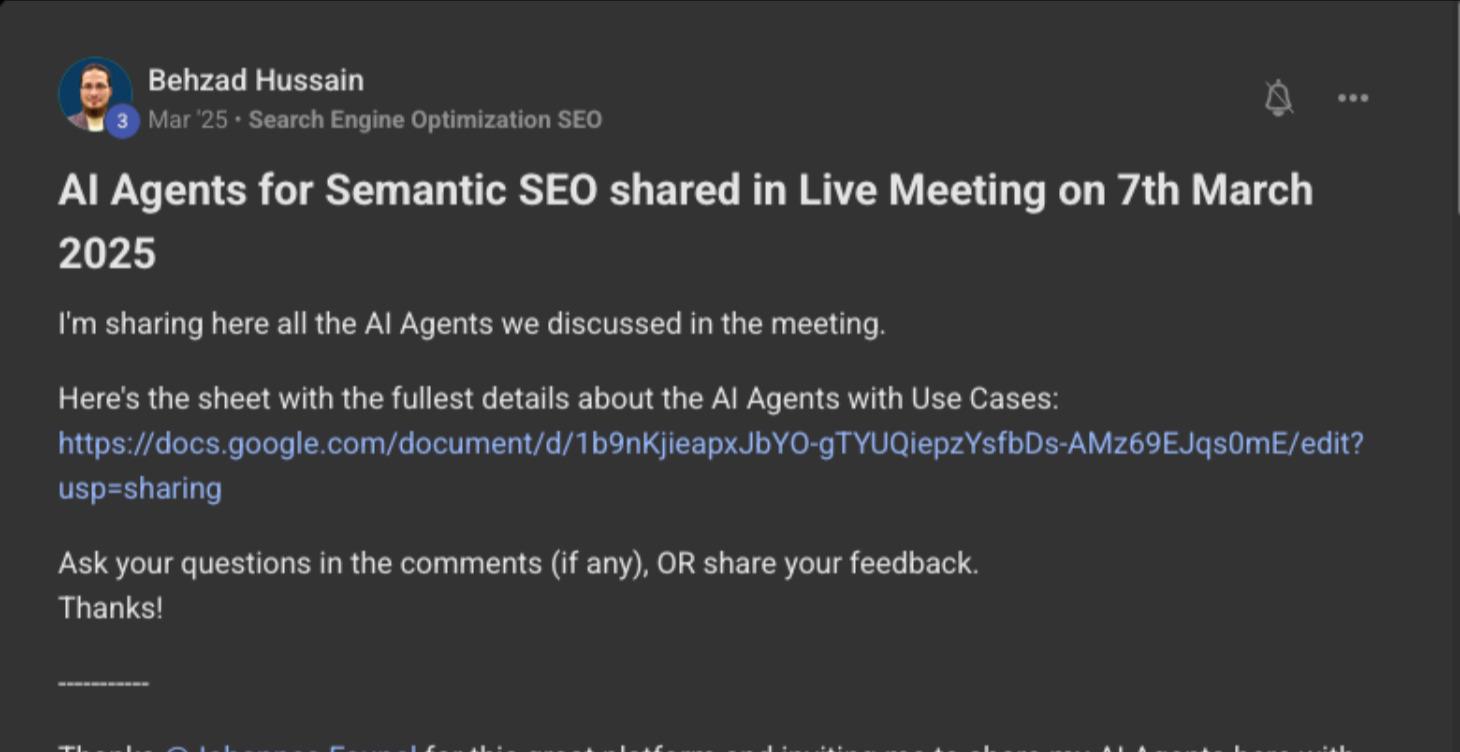 AI Agents for Semantic SEO